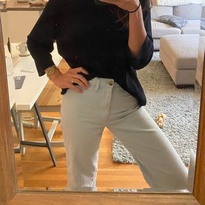 Madewell High Rise Cropped Flares. Light Blue. Size 26.